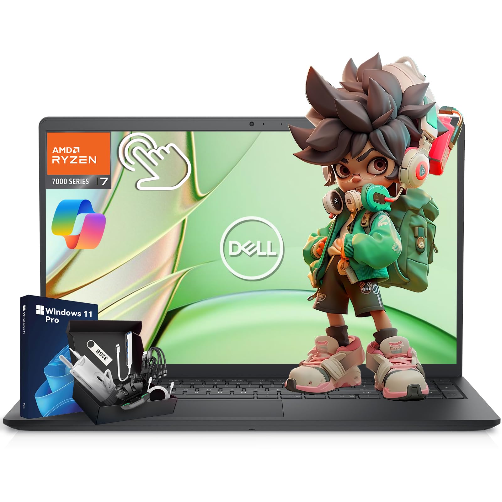 Amazon.com: Dell inspiron 15 3535 Touchscreen Business Laptop, AMD